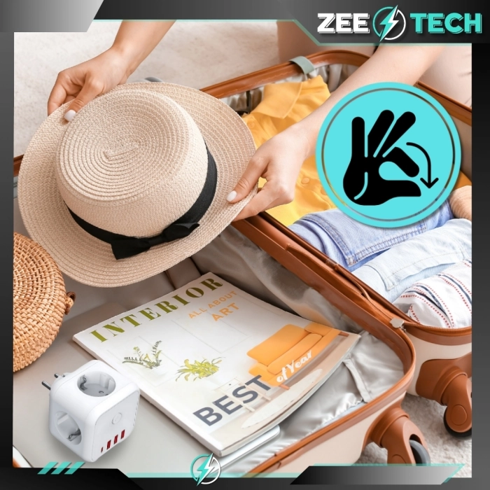 Rozgałęźnik Elektryczny 7w1 z Wyłącznikiem – Gniazdka Złodziejka 250V 4000W