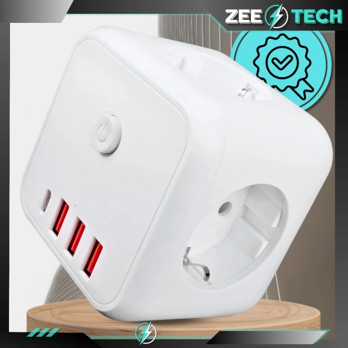 Rozgałęźnik Elektryczny 7w1 z Wyłącznikiem – Gniazdka Złodziejka 250V 4000W