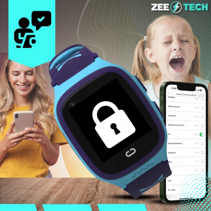 Smartwatch dla dzieci ZLT31 – zegarek-telefon z GPS, kamerą i wideorozmowami (Niebieski)