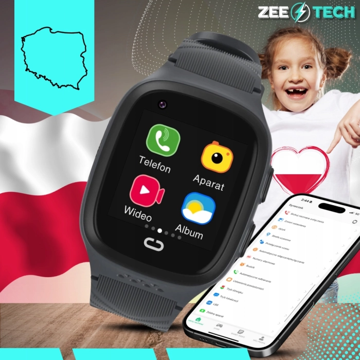 Smartwatch dla dzieci ZLT31 – zegarek-telefon z GPS, kamerą i wideorozmowami (Niebieski)