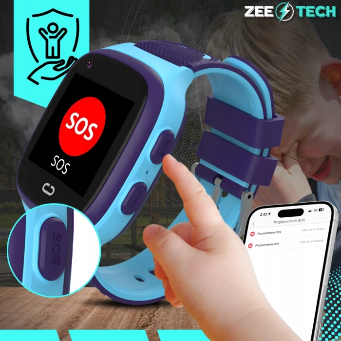 Smartwatch dla dzieci ZLT31 – zegarek-telefon z GPS, kamerą i wideorozmowami (Różowy)