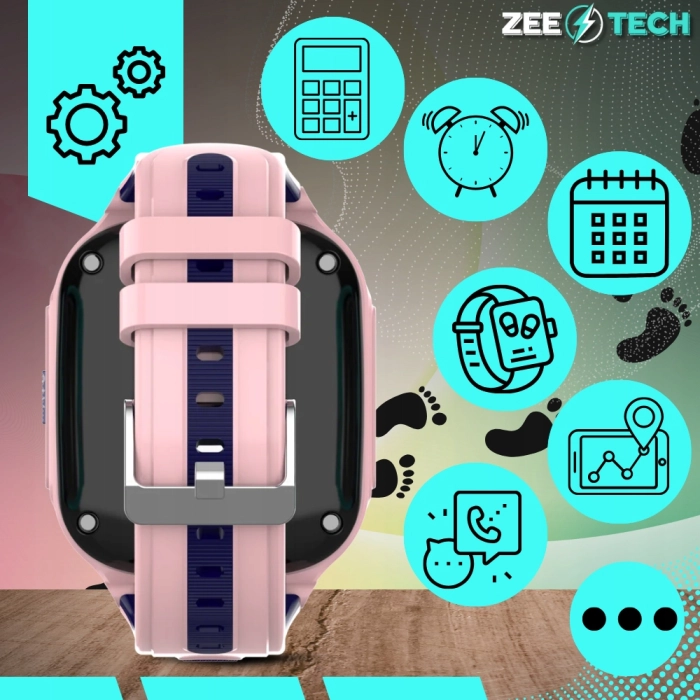 Smartwatch dla dzieci ZDF65 – zegarek-telefon z GPS, kamerą, WhatsApp i wideorozmowami (Czarny)