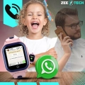 Smartwatch dla dzieci ZDF65 – zegarek-telefon z GPS, kamerą, WhatsApp i wideorozmowami (Różowy)
