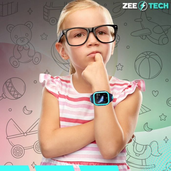 Smartwatch dla dzieci ZDF65 – zegarek-telefon z GPS, kamerą, WhatsApp i wideorozmowami (Niebieski)