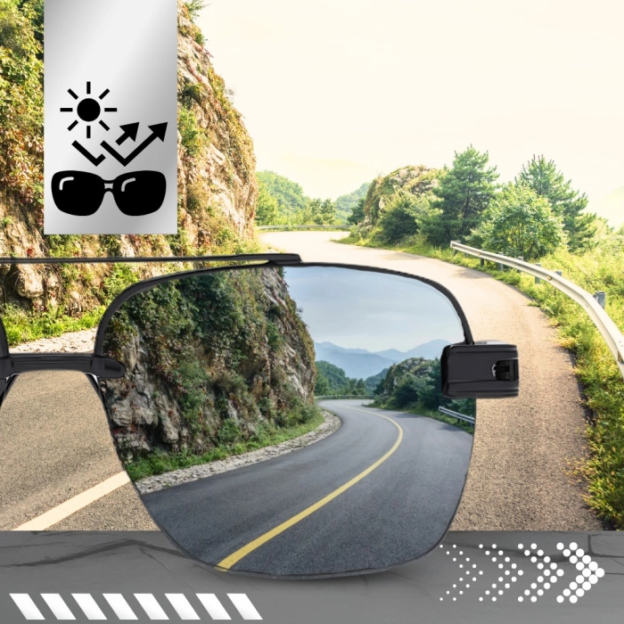 Okulary przeciwsłoneczne męskie Terraview pilotki UV400 + Etui (czarne)