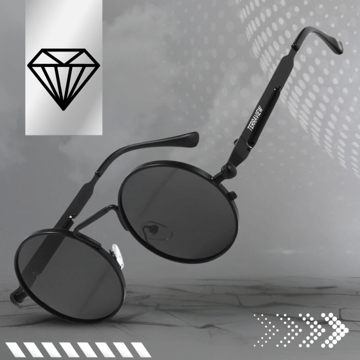 Okulary przeciwsłoneczne męskie Terraview leonki z polaryzacją UV400 + Etui (Czarne)