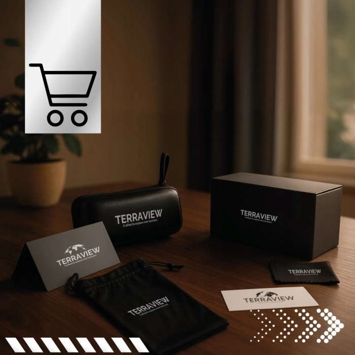 Okulary przeciwsłoneczne męskie Terraview lenonki z polaryzacją UV400 + Etui (Niebieskie)