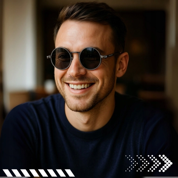 Okulary przeciwsłoneczne męskie Terraview lenonki z polaryzacją UV400 + Etui (Niebieskie)