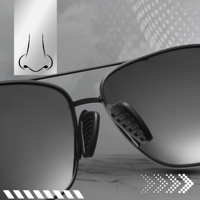 Okulary przeciwsłoneczne męskie Terraview pilotki z polaryzacją UV400 + Etui (Czarne)