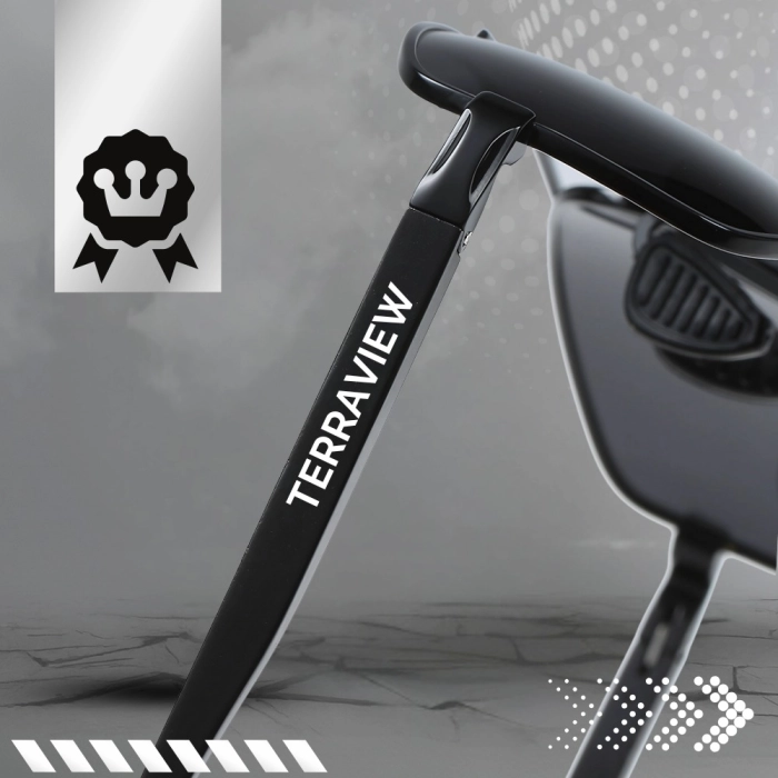 Okulary przeciwsłoneczne męskie Terraview pilotki z polaryzacją UV400 + Etui (Złote)