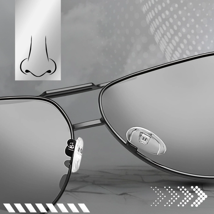 Okulary przeciwsłoneczne męskie Terraview pilotki z polaryzacją UV400 + Etui (Niebieskie)