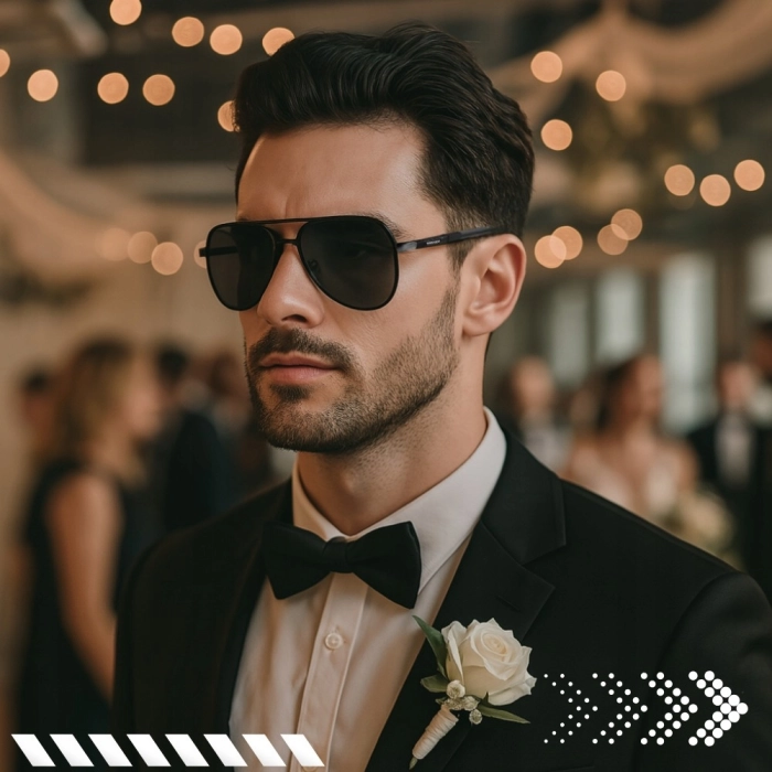 Okulary przeciwsłoneczne męskie Terraview aviatory z polaryzacją UV400 + Etui (pomarańczowe)