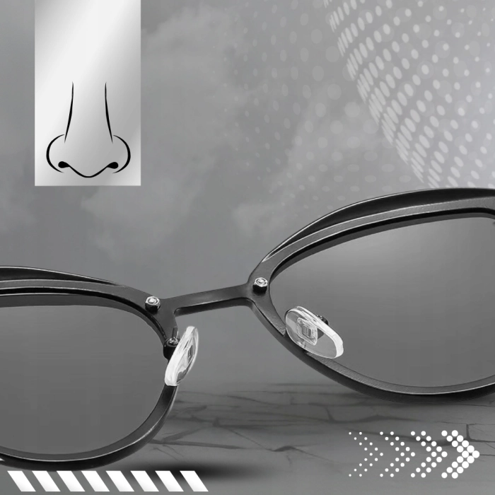 Okulary przeciwsłoneczne damskie Terraview kocie oczy z polaryzacją UV400 + Etui (Srebrno-czarne)