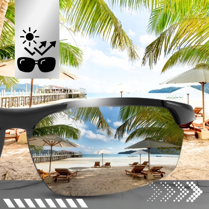 Okulary przeciwsłoneczne męskie sportowe Terraview z polaryzacją UV400 + Etui (Czarne)