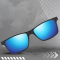 Okulary przeciwsłoneczne męskie nerdy Terraview z polaryzacją UV400 + Etui (Niebieskie)