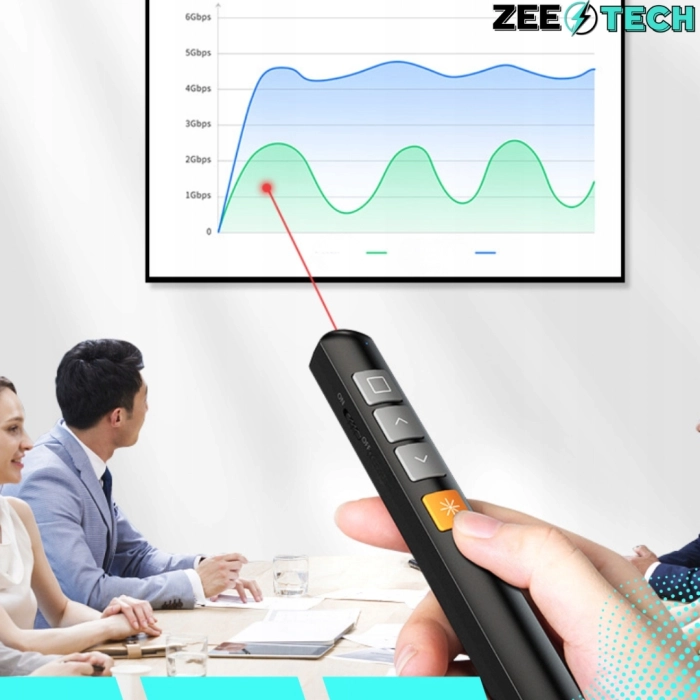 Wskaźnik laserowy do prezentacji USB – czerwony pilot prezenter na baterie