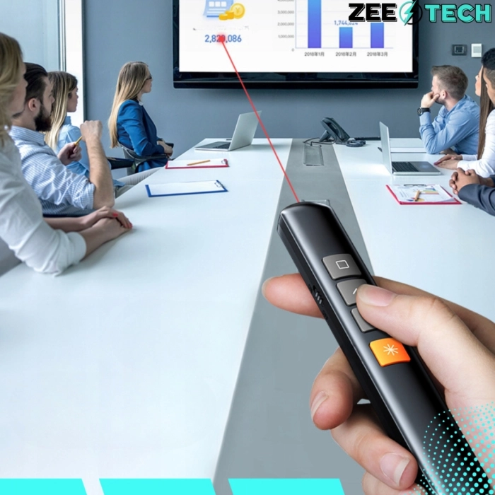 Wskaźnik laserowy do prezentacji USB – czerwony pilot prezenter na baterie