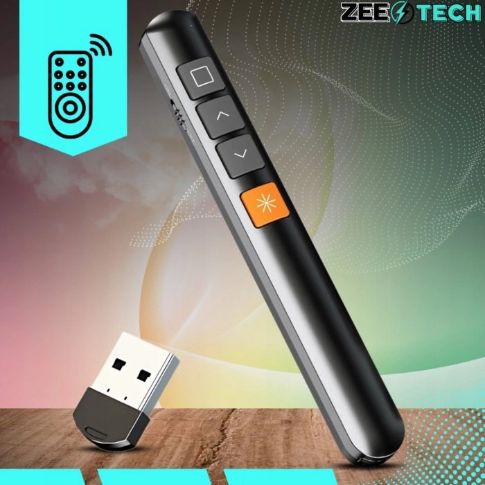 Wskaźnik laserowy do prezentacji USB – czerwony pilot prezenter na baterie