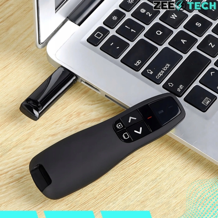 Wskaźnik laserowy USB do prezentacji – prezenter 35 m + 2 baterie