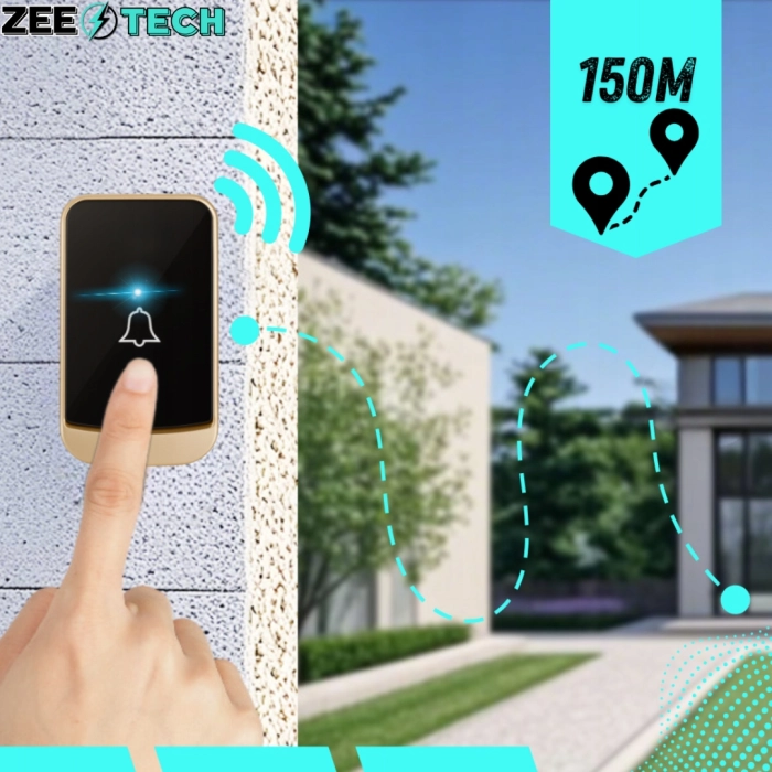 Bezprzewodowy dzwonek do drzwi, furtki i bramy – wodoodporny, zasięg 150 m