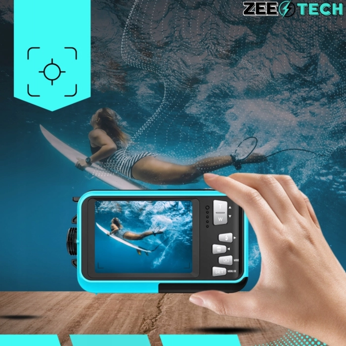 Wodoodporny aparat cyfrowy podwodny 48 Mpx, 16x zoom, karta 32 GB