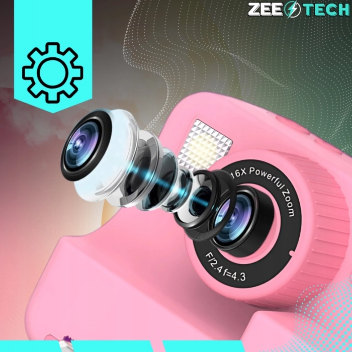 Cyfrowy aparat natychmiastowy dla dzieci z drukarką Drukuś + 11 rolek i karta SD 32 GB