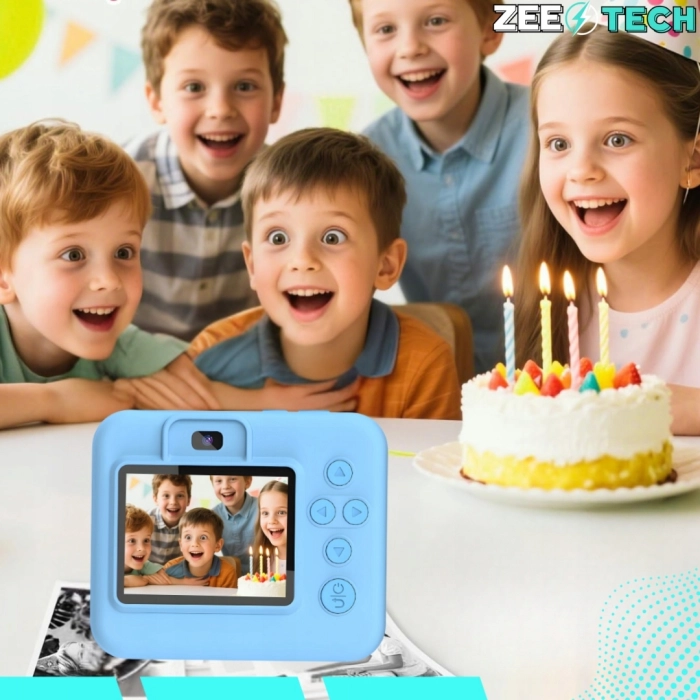 Cyfrowy aparat natychmiastowy dla dzieci z drukarką Drukuś + 11 rolek i karta SD 32 GB