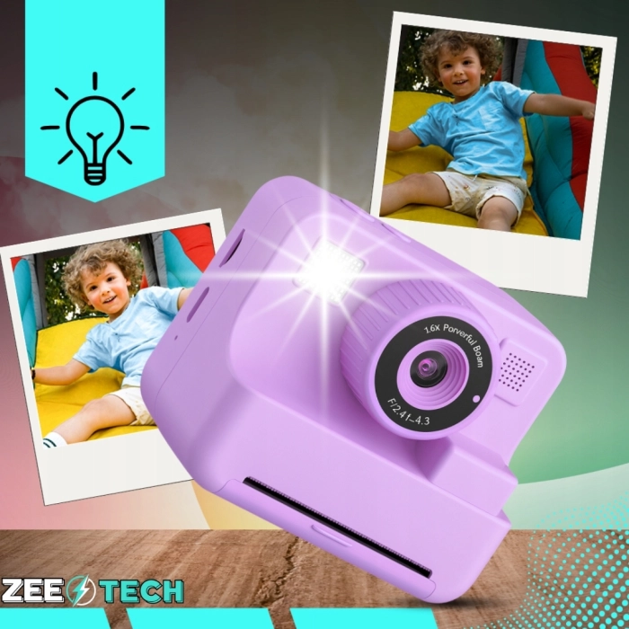 Cyfrowy aparat natychmiastowy dla dzieci z drukarką Drukuś + 11 rolek i karta SD 32 GB