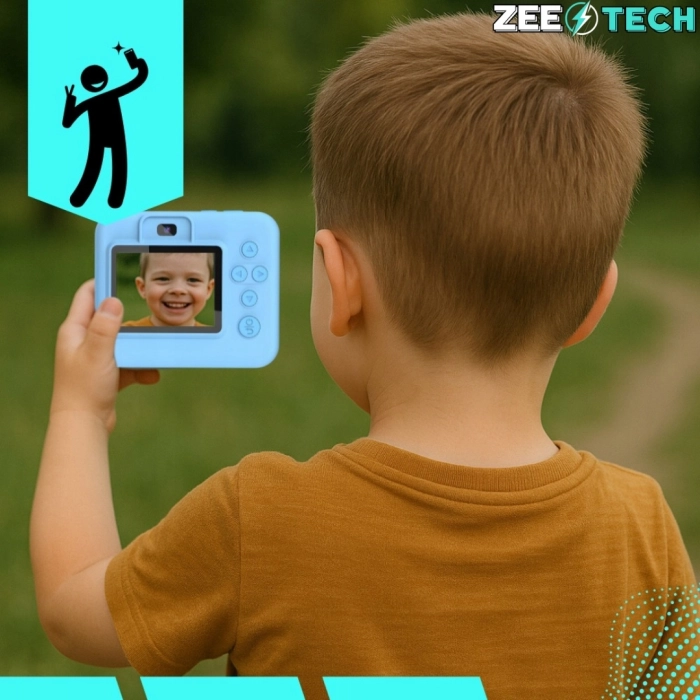 Cyfrowy aparat natychmiastowy dla dzieci z drukarką Drukuś + 11 rolek i karta SD 32 GB