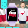 Smartwatch dla dzieci ZLT36 – fioletowy zegarek-telefon z GPS, aparatem, wideorozmowami i kartą SIM (polskie menu)