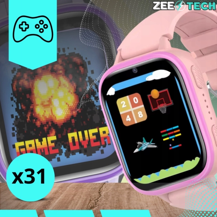 Smartwatch dla dzieci ZLT36 – czarny zegarek-telefon z GPS, aparatem, wideorozmowami i kartą SIM (polskie menu)