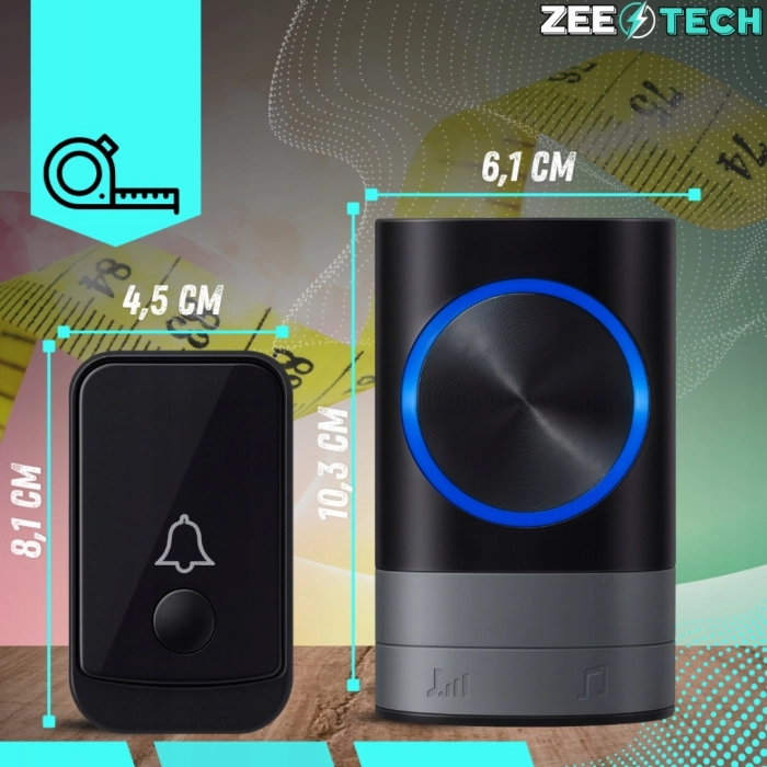 Bezprzewodowy dzwonek do drzwi, furtki i bramy – wodoodporny, zasięg 200 m