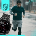 Smartwatch męski ZAK75 - zegarek sportowy z funkcją dzwonienia, polskim menu i pomiarami (Czarny)