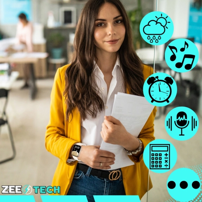 Smartwatch damski ZQX7PRO – zegarek sportowy z monitorowaniem cyklu, snu i funkcją rozmów (Różowy, 4 paski w zestawie)