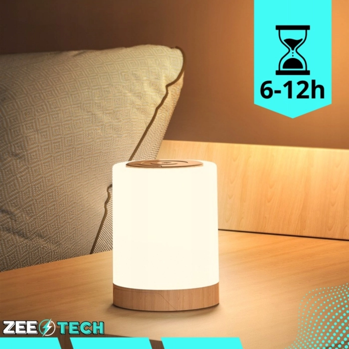 Bezprzewodowa lampka nocna LED RGB – dotykowa, ściemniana, z regulacją barwy światła do sypialni i pokoju dziecięcego
