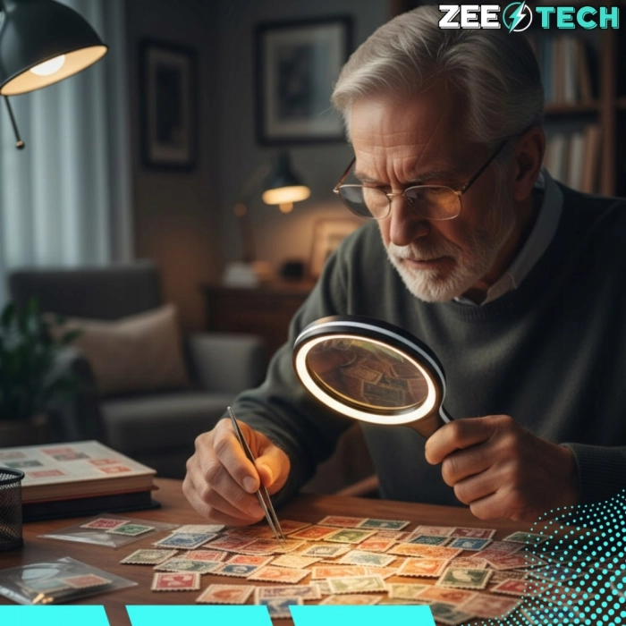 Lupa powiększająca 10x z LED 18 diod – duże szkło do czytania