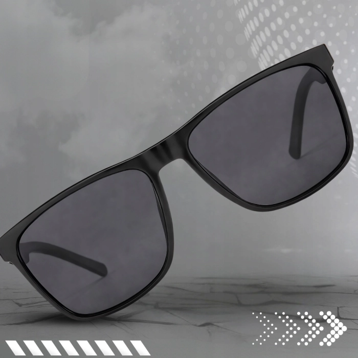 Okulary Przeciwsłoneczne Męskie Polaryzacyjne Terraview Nerdy UV400 Czarne + Etui