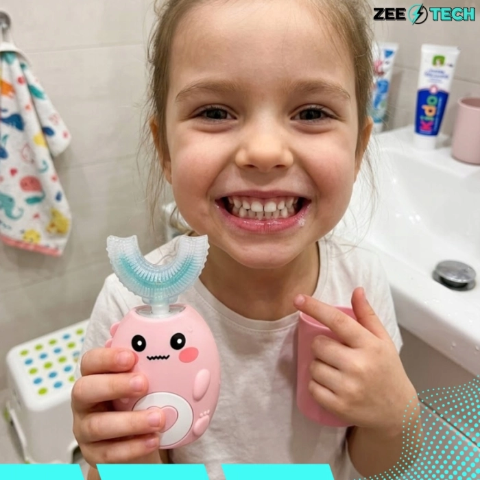 Szczoteczka soniczna dla dzieci 2–12 lat 360° – różowa