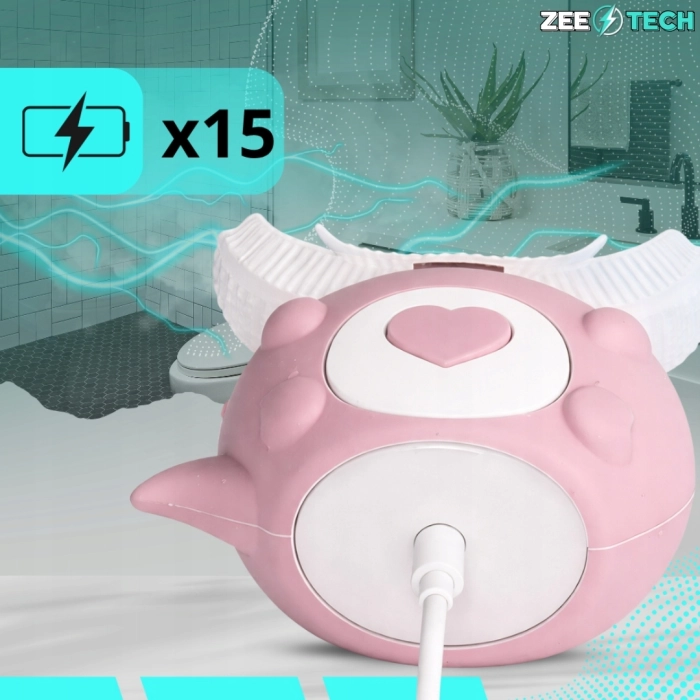 Szczoteczka soniczna dla dzieci 2–12 lat 360° – różowa