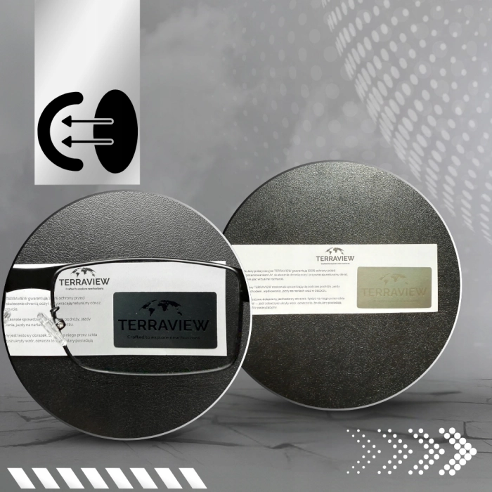 Okulary Przeciwsłoneczne męskie fotochromowe Terraview z polaryzacją + Etui (Srebrne)