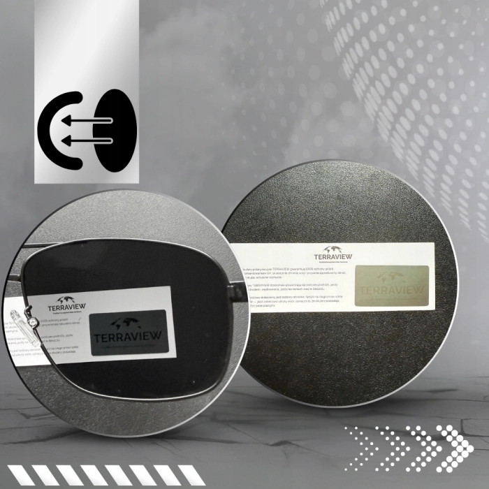 Okulary Przeciwsłoneczne męskie pilotki Terraview z polaryzacją + Filtr UV400 (czarne)