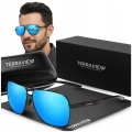 Okulary Przeciwsłoneczne męskie pilotki Terraview z polaryzacją + Filtr UV400 (niebieskie)