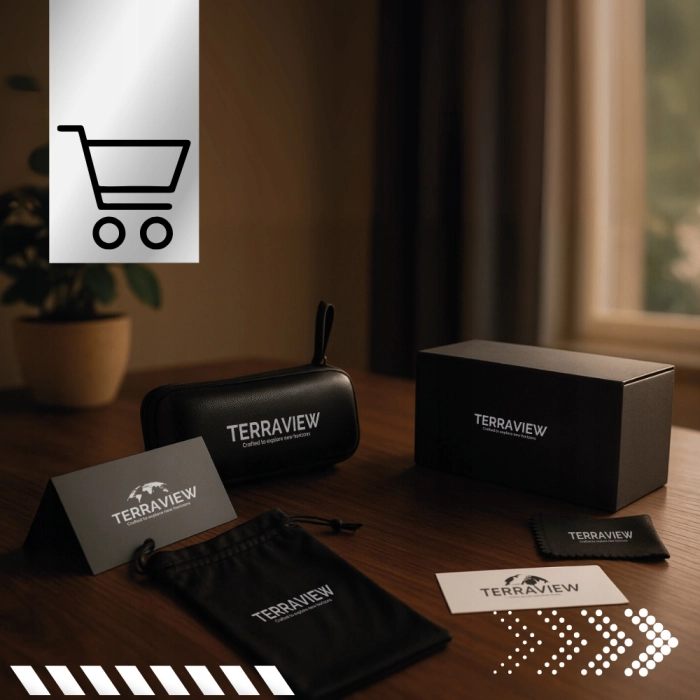 Okulary przeciwsłoneczne męskie drewniane Terraview z polaryzacją UV400 + Etui (Pomarańczowe )