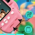 Aparat fotograficzny cyfrowy dla dzieci 40 mpx - Aniołek + Karta 32 GB (Różowy)