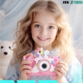 Aparat fotograficzny cyfrowy dla dzieci 40 mpx - Aniołek + Karta 32 GB (Różowy)