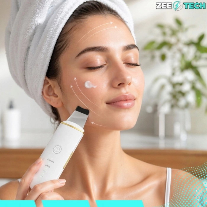 Urządzenie do peelingu kawitacyjnego 3w1 – oczyszczanie twarzy ultradźwiękowe, jonoforeza i sonoforeza, lifting i regeneracja skóry