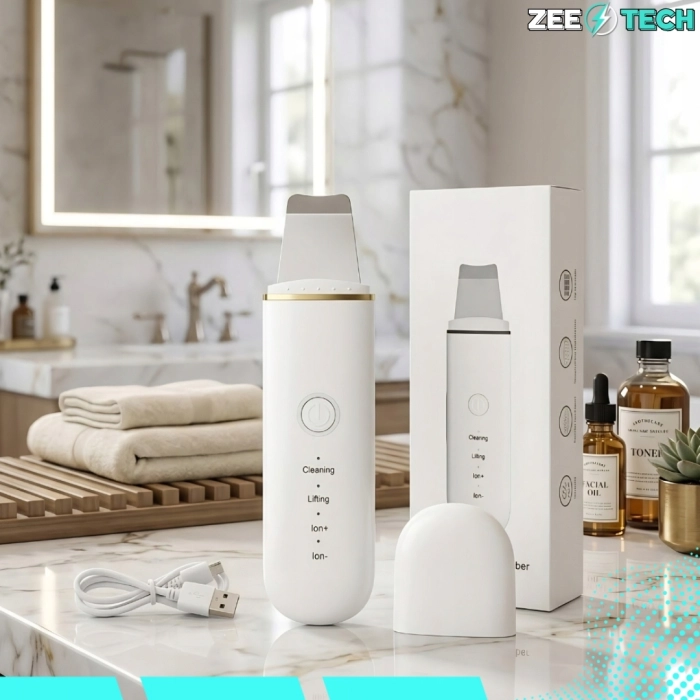 Urządzenie do peelingu kawitacyjnego 3w1 – oczyszczanie twarzy ultradźwiękowe, jonoforeza i sonoforeza, lifting i regeneracja skóry