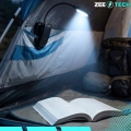 Lampka do czytania książek z klipsem bezprzewodowa 6 LED USB nocna biurkowa