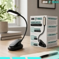 Lampka do czytania książek z klipsem bezprzewodowa 6 LED USB nocna biurkowa
