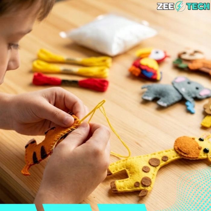 Zestaw do szycia dla dzieci z filcu – zwierzątka DIY, kreatywny prezent